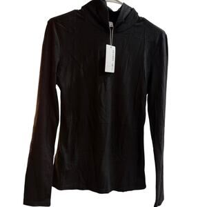 NWT Reoria Women's Turtleneck Long Sleeve Thermal Top Slim Basic Black Size L